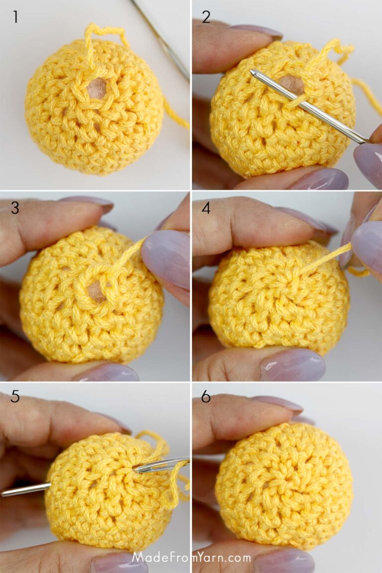 How to Fasten Off in Crochet 3 Simple Steps • Made From Yarn