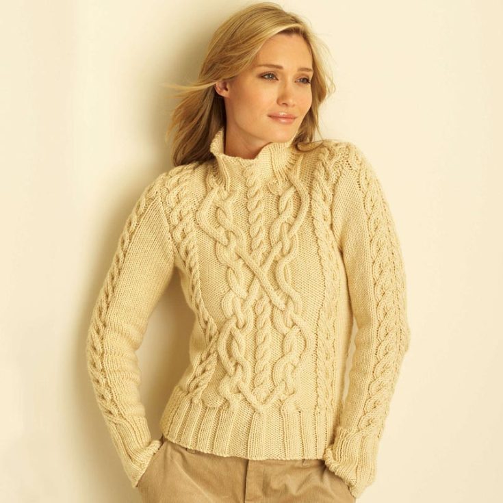 Discover the beauty of this Bernat Cable sweater design, which is a delight to make. It&rsquo;s an ideal project for those looking to add a touch of elegance to their fashion piece, and the gorgeous cable detailing adds texture and sophistication to this garment. It comes in sizes XS-5XL and is also an intermediate knit project.