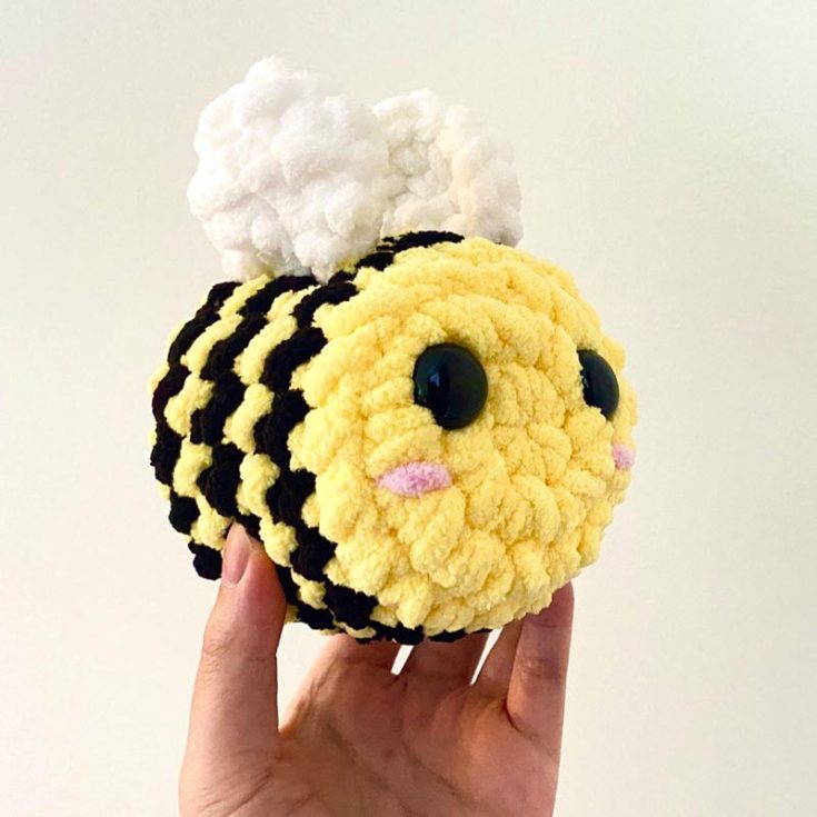 Learn how to make this easy bee crochet pattern assembled in three parts, with only two wings to sew on. It&rsquo;s a quick project you can make within a few hours and uses six amigurumi skills. Here&rsquo;s a pro tip: sew pink yarn for blush or use makeup blush for cheek detailing.&nbsp;