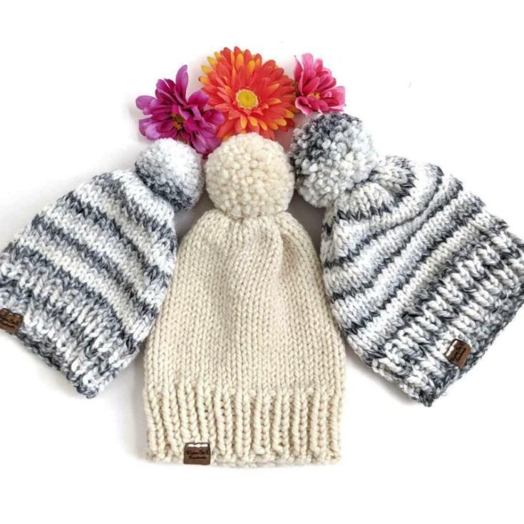 Look fashionable at any Winter-themed event with this minimalist-inspired chunky knit hat! Its plush texture and playful pompom add such a cute little detail to a simple pattern. The design was made with super chunky yarn and beginner skill techniques like the knit and purl stitches. This pattern comes in five sizes, including: Baby (15&rdquo;- 16&rdquo;) Toddler (17&rdquo;- 18&rdquo;) Children (19&rdquo;- 20&rdquo;) Teen (21&rdquo;- 22&rdquo;) Adult (23&rdquo; - 24&rdquo;)