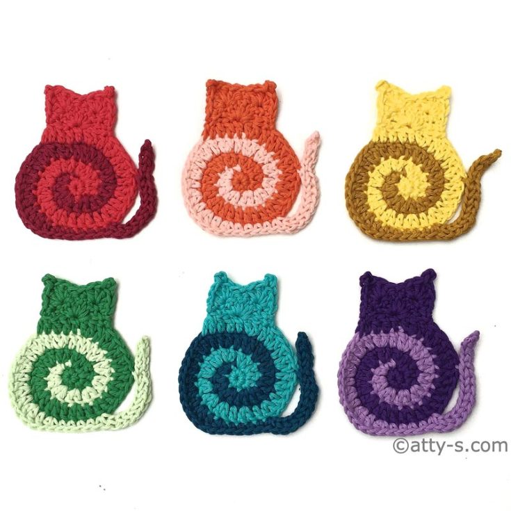 Mr swirly cat is wonderfully versatile pattern to have. Make it as a coaster, as an applique, as a table runner, as a keychain or even as a wall art! Feel free to explore the sizing of this piece and modify it to your preference.