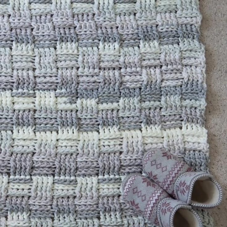 Learn how to make this basket weave crochet rug, which is made mainly with&nbsp;post stitches and used to create the basket weave texture. The perfect custom accent rug that's so comfortable to walk on.