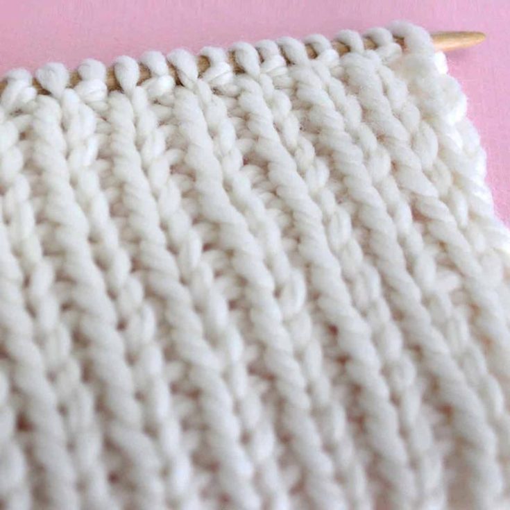 To make the 1x1 Rib Stitch, you&rsquo;ll knit alternating knit and purls across the row. It produces a super stretchy, reversible, ribbed texture to your fabric. It&rsquo;s an easy-level stitch, and you will be casting on a multiple of two.