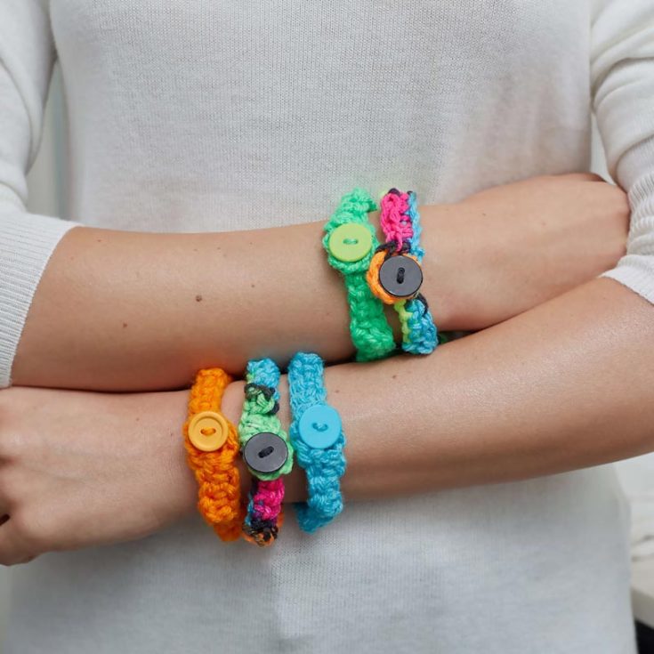 Crochet this simple piece with a lovely button statement and any extra worsted-weight yarn you have on hand. Make a bunch of them to distribute to your loved ones.
