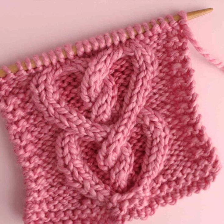 Finally on the list of knitting stitches is this beautiful and gorgeous Celtic Cable Heart Stitch. It&rsquo;s an intermediate 12-row repeat pattern with a lovely interlocking design in vertical panels. Though it looks intimidating, this tutorial will teach you everything you need to know.