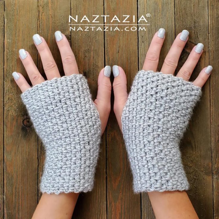 This easy fingerless glove pattern is perfect for beginners because it has video and written instructions! It is made using worsted weight yarn, and these fingerless mitts are simple if you know how to crochet the single stitch (sc).