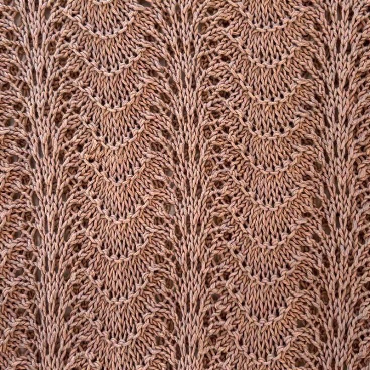 The Feather and Fan stitch, also known as the Old Shale pattern or Old Shell, creates a pretty scalloped pattern and a lace knitting pattern. It&rsquo;s a 4-row repeat pattern that&rsquo;s great for beginners.