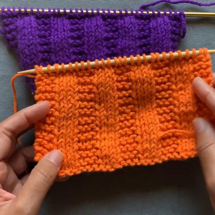 This is a variant of the Garter Stitch, and it&rsquo;s a 2-row repeat. Though it&rsquo;s not a reversible pattern, it&rsquo;s still a relatively simple stitch, and the tutorial provides detailed instructions on how to knit for beginners.