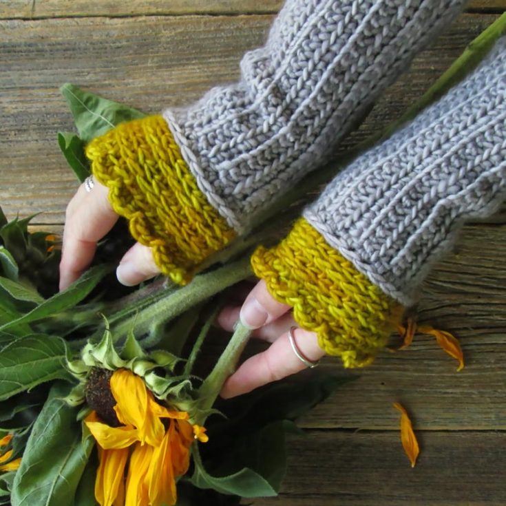 Like all other crochet gloves, adding more rows can make this pattern into longer gloves. This simple pattern skips the thumbhole, making it even easier for beginners.