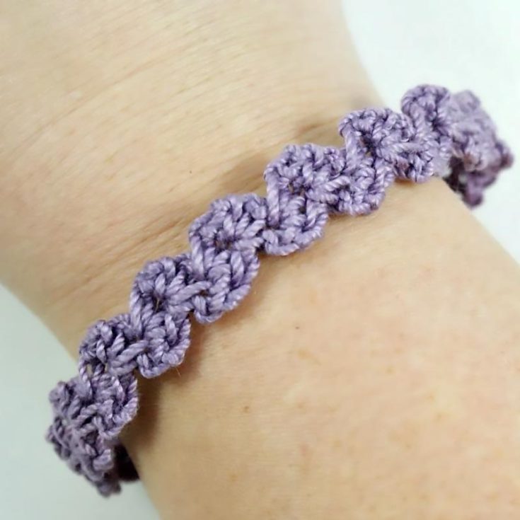This unique bracelet requires shell stitches to create the unique thickness, but fear not if you've never attempted this stitch, as this pattern offers an easy-to-follow tutorial.