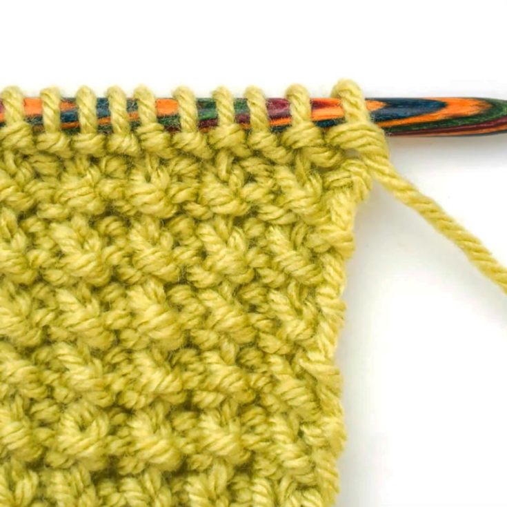 The Rice Stitch features a basic texture pattern that is bumpy on the front and creates simple ribbing on the back. It&rsquo;s a 2-row pattern, and it&rsquo;s easy to do. Due to its nubby texture, it is ideal for scrubbing.