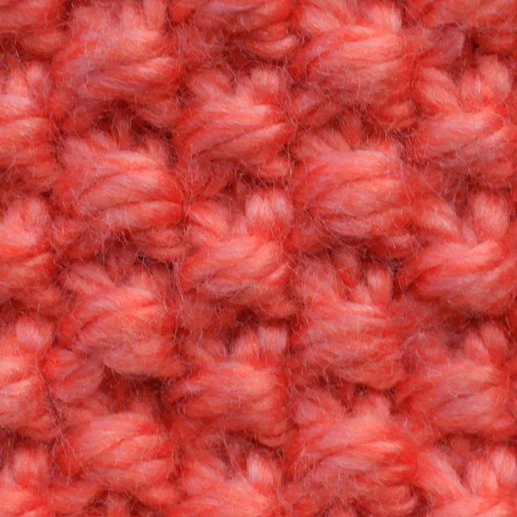 Made by alternating knit and purl stitches in each row, you&rsquo;ll produce a beautifully textured pattern called the Seed Stitch. It&rsquo;s a 2-row repeat, and the design creates a bumpy fabric that replicates &ldquo;seeds.&rdquo;