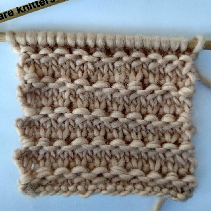 This 4-row repeat pattern is an intermediate knit project. However, it&rsquo;s easy to remember and uses increases and decreases to create a textured ridged effect on the fabric. This stitch is perfect for knit projects such as placemats and blankets.