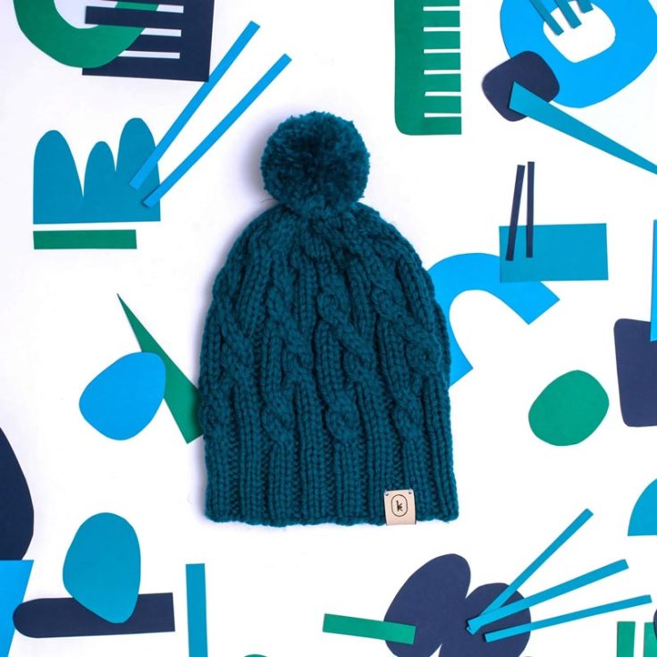 Here&rsquo;s another classic and timeless design that features beautiful cable stitches that result in a beanie with a ton of texture. It&rsquo;s an intermediate-level project, measuring approximately 18&rdquo; in circumference x 10.25&rdquo; in height.&nbsp;