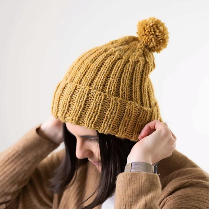 Check out this unisex design that is fit for everyone! The Bergen Beanie is made from medium-weight yarn, and it looks stunning paired with any article of clothing for the upcoming colder days. It&rsquo;s a beginner-level project; the finished size is 20&rdquo; in circumference x 12.5&rdquo; in height.&nbsp;
