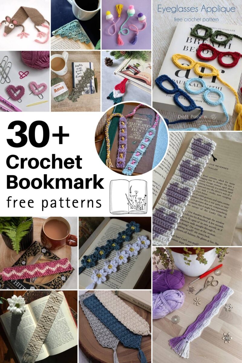 34 Easy Patterns For Crochet Bookmark • Made From Yarn