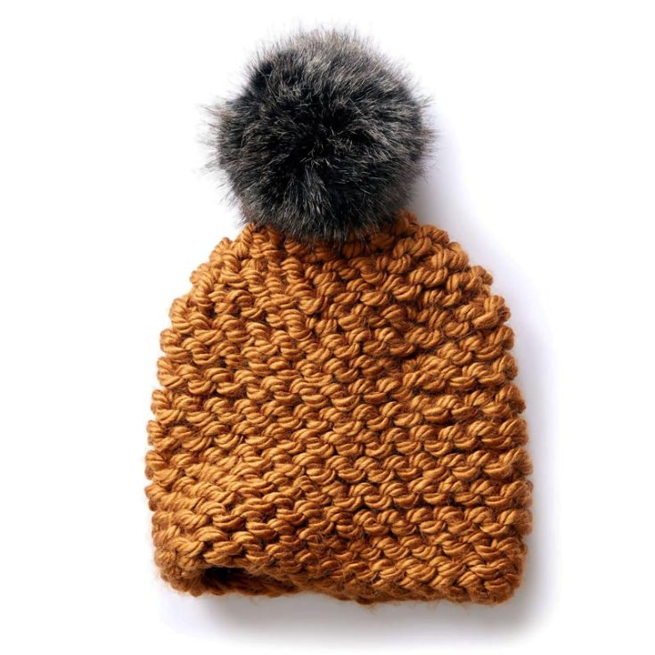 Check out this adorable and textured pattern by Yarnspirations! It&rsquo;s a quick-stitch beanie design adorned with a pom-pom for an extra touch of flair. It&rsquo;s a beginner-level project, and it&rsquo;s a one-size-only design that fits an average adult female head.&nbsp;