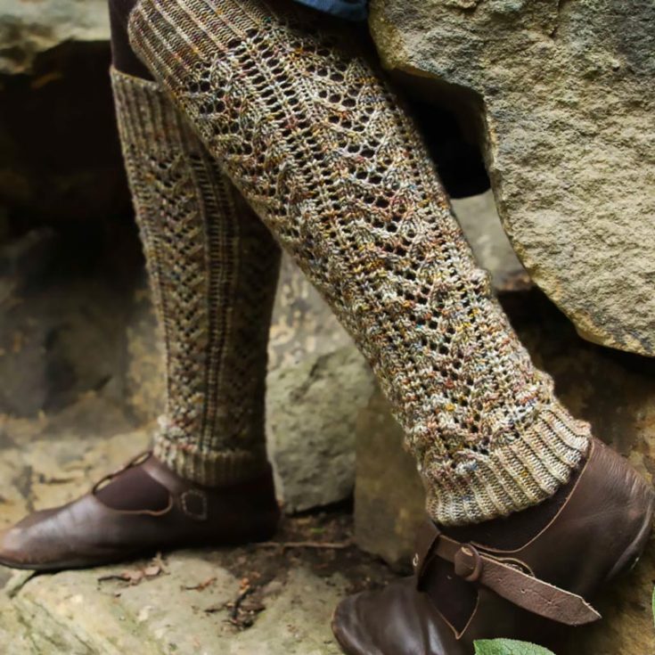 Last but not least is this Randir pattern! It's another inexpensive lace design that will accompany you through your adventures in the colder seasons up ahead. It's very stretchy and knitted in the round with ribbed cuffs to secure them in place.&nbsp; Size: 12" - 18" calf circumference x 16" length