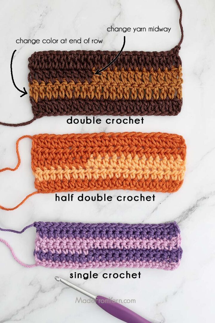 How to Change Colors in Crochet • Made From Yarn