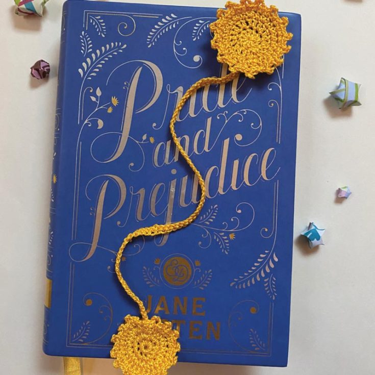 This pattern is lovely for crocheters who know the basics and want to work with embroidery thread to create a whimsical book marker that perfectly captures the magic of reading.