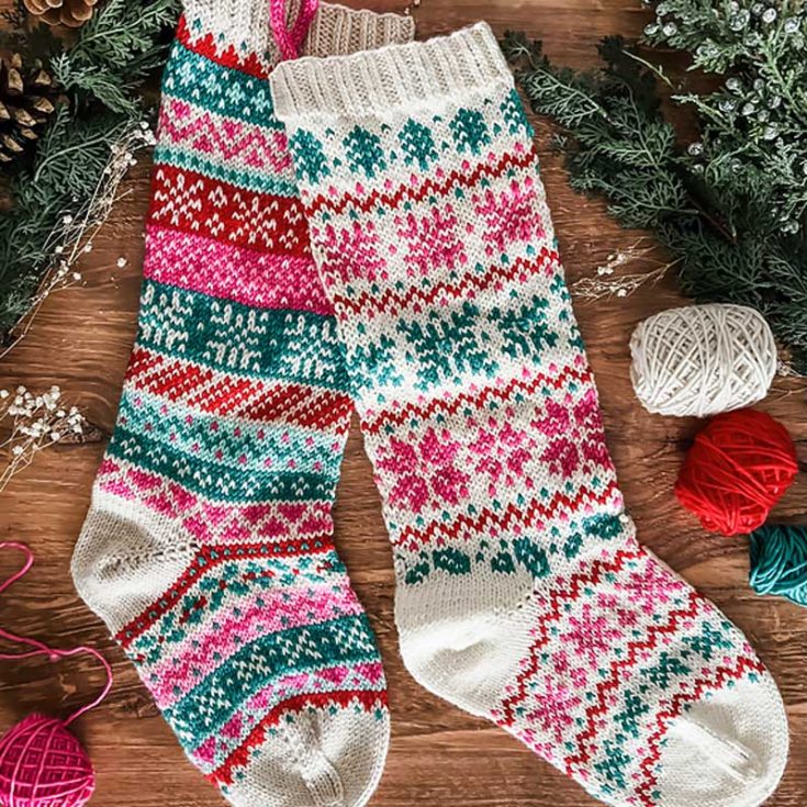 Get inspired by these inexpensive Holiday Doodle Stockings! It&rsquo;s inspired by the festive motifs in holiday sweaters, and it measures approximately 11.5&rdquo; in circumference.