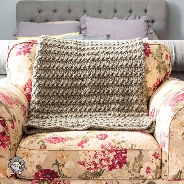 This blanket is great for the beginner crocheter who wants to crochet their first afghan, using a super bulky yarn and a large hook will also make it work up quickly.
