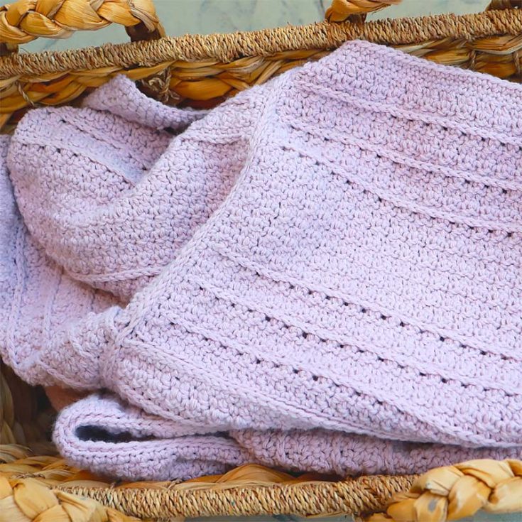 With twenty 12" x 12" squares, this blanket is super portable and perfect for easy, on-the-go crocheting. The camel stitch gives it a gorgeous textured look that&rsquo;s both cozy and classy. Although there are a lot of stitches, it's an easy-level pattern that will yield a 60&rdquo; x 48&rdquo; blanket.